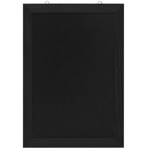 Wandbord voorzien van een mat zwarte lijst van dennenhout. Geschikt voor binnen gebruik. Stevig afgewerkt, afgerond en in verste