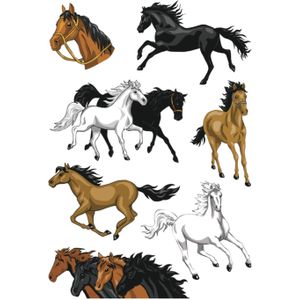 HERMA 3259 Stickers Paarden, Stone glittery [10x]