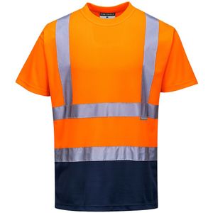 T-shirt - Tweekleurig - 100% Polyester - Reflecterende Strip - EN ISO 20471 Klasse 2