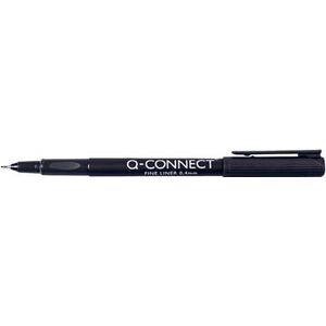 Q-Connect fineliner, 0,4 mm, zwart