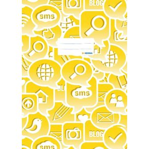 Schriftkaft Herma A4 Social Icons geel [25x]
