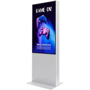 Digitale Smart Line Totem Dubbelzijdig Met 50" Samsung Scherm Wit