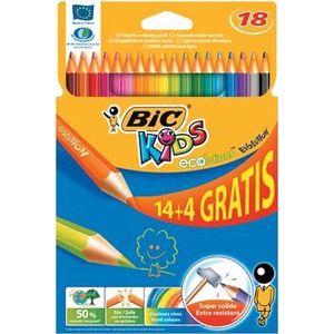 Bic Kids Evolution Ecolutions kleurpotloden, etui 14 + 4 gratis