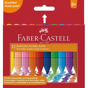 Waskrijt Faber- Castell Jumbo GRIP doos 12 stuks [12x]