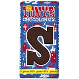 Chocoladeletter Tony's Chocolonely puur S 180gr
