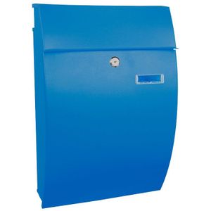 Geronan - Wandbrievenbus - Blauw - Gepoedercoat Gegalvaniseerd Staal - Model VB 716906
