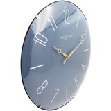 Wandklok NeXtime dia. 35 cm, bol glas, blauw, Trendy Dome