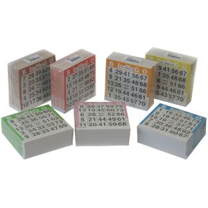 Bingokaarten 500 stuks - Geschikt voor bingo met 75 ballen - Leuk voor de hele familie