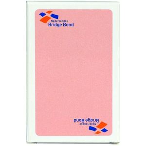 Speelkaarten bridgebond roze [12x]