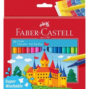 Viltstift Faber-Castell 36 stuks karton etui assorti [6x]