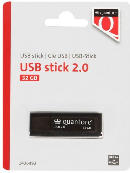 Quantore - USB-stick - Zwart - 32GB - USB 2.0