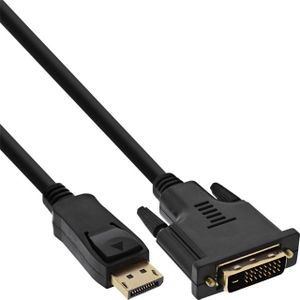 Kabel inLine Displayport DVI 24 1 M/M 2 meter zwart