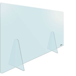 DESQ® Tafel Preventiescherm | 160 x 65 cm | 5 mm dik helder transparant Plexiglas