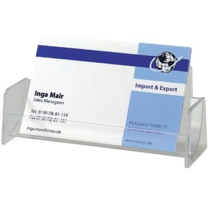 Visitekaartbak Sigel VA120 voor 50 kaarten 94x85mm hard plastic glashelder