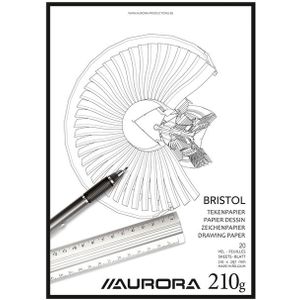 Tekenblok Aurora A4 20 vel 210 gram Bristol papier