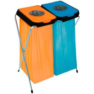 Artex EkoThinks Afvalzakhouder - Prullenbak - Inhoud 80 Liter (2 x 40) - Geschikt Voor 2 Zakken - Oranje