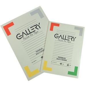 Gallery tekenblok, houtvrij papier, 120 g/mA2, ft 21 x 29,7 cm (A4), blok van 24 vel
