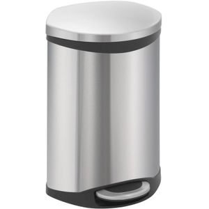 EKO Shell Bin Prullenbak - 10 l - Mat RVS