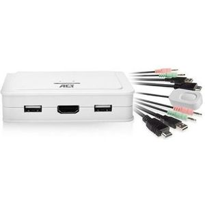 ACT AC7910 HDMI 4K KVM switch met vaste kabels