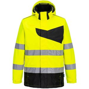 PW2 Hi-Vis Regenjack maat L, Yellow/Black