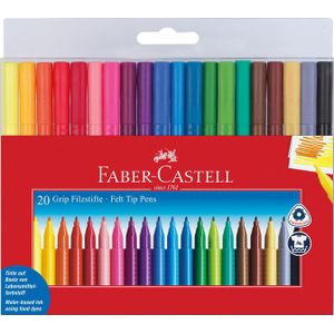 viltstiften Faber Castell GRIP Colour etui 20 stuks [5x]