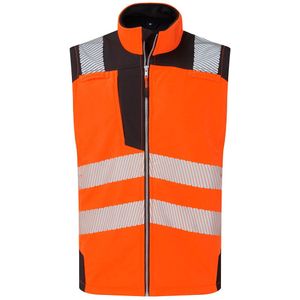 Hi-Vis Softshell Gilet (3L) maat 4XL, Orange/Black