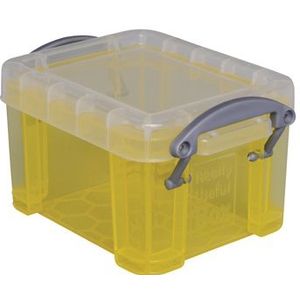 Really Useful Boxes Transparante opbergdoos 0,14 l geel