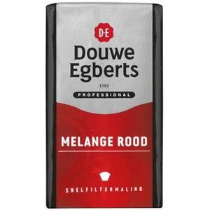 Douwe Egberts koffie, Melange rood, pak van 250 g