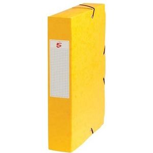 Pergamy elastobox, rug van 6 cm, geel