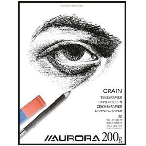 Tekenblok Aurora 27x36cm 20 vel 200 gram Grain papier