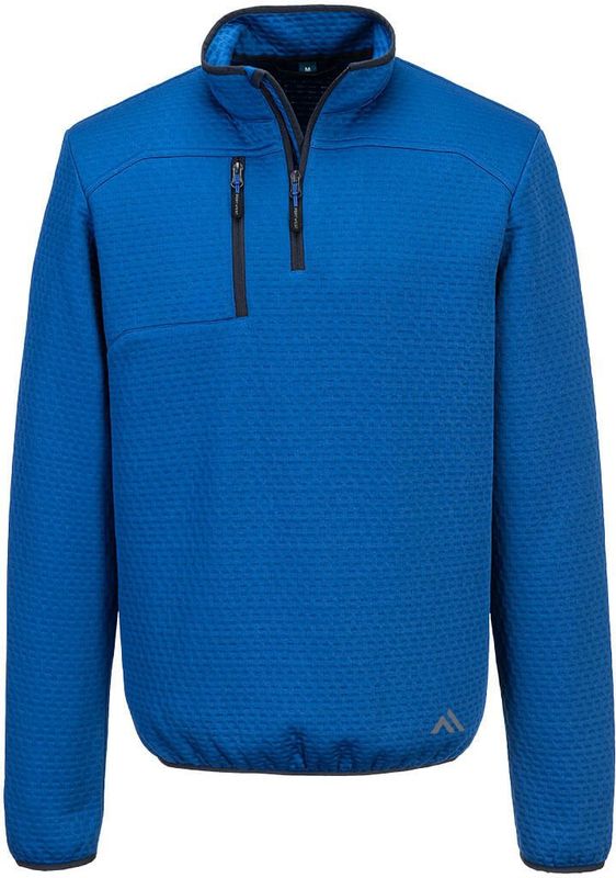 Portwest KX3 Sport Textured Sweatshirt met 1/4 rits KX376 - Kwartsblauw - L