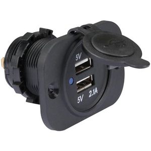 USB-LADER VOOR DE AUTO-INBOUW (12-24 VDC I - 2 X 5 V UIT) (CC094)