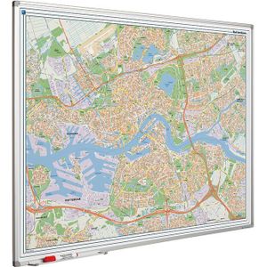 Landkaart bord Softline profiel 8mm, Rotterdam