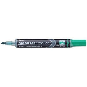 Viltstift Pentel MWL5SBF Maxiflo whiteboard rond 1.5-4.5mm groen [12x]