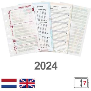 Agendavulling 2025 Kalpa Pocket bloemen 7dagen/2pagina's