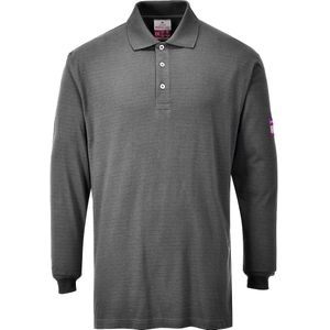 Vlamvertragende Antistatische lange mouw Polo Shirt maat 3 XL, Grey