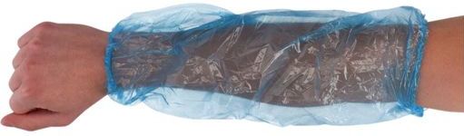 20x Mouwovertrek CMT 20x40cm 20mu LDPE blauw 100 stuks [20x]