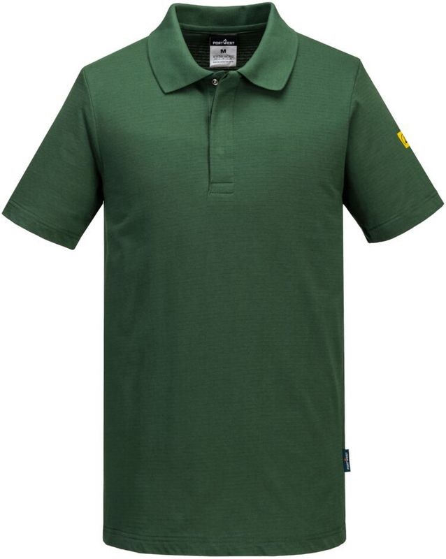 Anitstatisch ESD Poloshirt maat L, "Forest Green"
