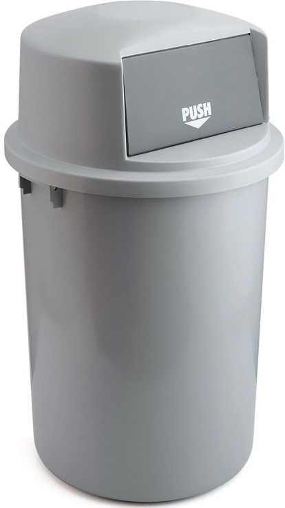 Push - Afvalbak - Grijs - Kunststof - Inhoud 126 l