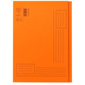 Vouwmap Quantore A4 ongelijke zijde 250gr oranje [10x]