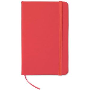 A6 notitieboekje, gelinieerd Notelux, rood