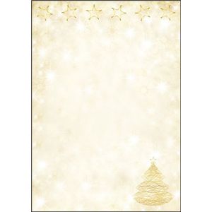 !Kerstpapier Sigel A4 90grs gouden kerstboom 100 vel