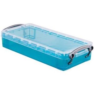 Really Useful Box 0,55 liter, transparant helblauw