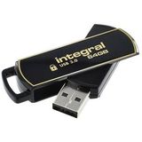 Integral INFD64GB360SEC3.0 USB flash drive 64 GB USB Type-A 3.2 Gen 1 (3.1 Gen 1) Zwart, Goud
