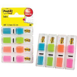 Indextabs 3M Post-it 6834 11.9mmx43.1mm helder 3 1 gratis assorti