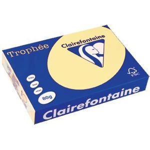 Clairefontaine TrophA(C)e Pastel A4, 80 g, 500 vel, kanariegeel