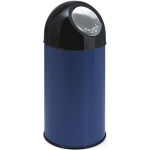 Afvalbak Met Pushdeksel Blauw 40L
