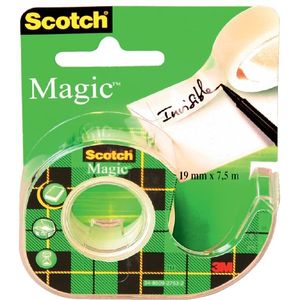 Plakband Scotch Magic 810 19mmx7.5m onzichtbaar  afroller