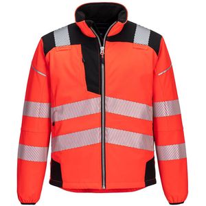 Portwest - PW3 Hi-Vis Softshell Jack - Rood/Zwart