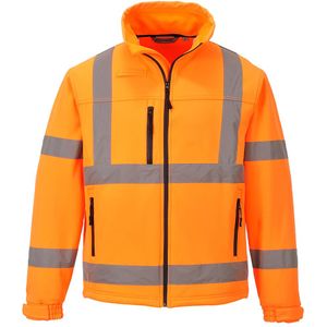 Hi-Vis Klassiek Softshell Jack (3L) maat Small, Orange